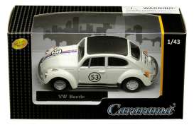 Volkswagen  - Beetle #53 white - 1:43 - Cararama - 11840 - cara11840 | The Diecast Company