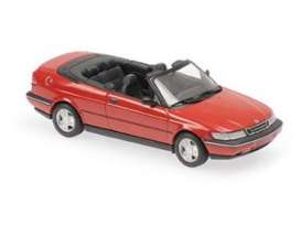 Saab  - 900 Cabriolet 1995 red - 1:43 - Maxichamps - 940170530 - mc940170530 | The Diecast Company